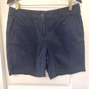LOFT Women's Navy Blue Casual 100% Cotton Short Pant Size 8